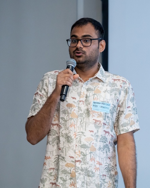 Abhishek Kumar speaking at Restaking & DeFAI Day, Token2049 Dubai
